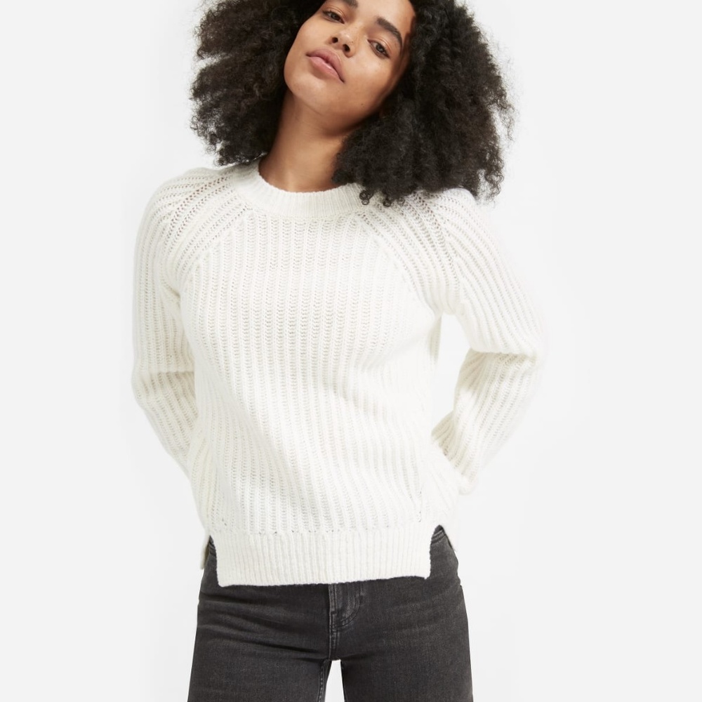 LAST CHANCE Everlane Italian Soft Wool Rib Crew